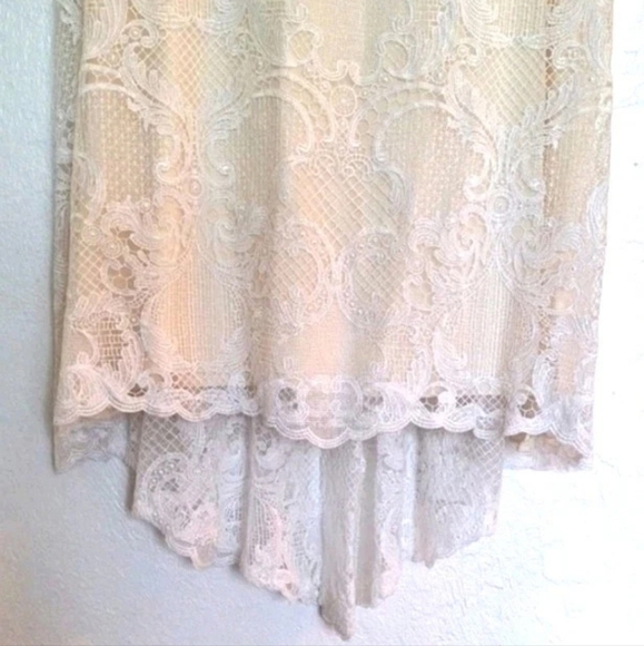 Watters Brides Beige Strap Sleeveless Women's Wedding Dress Size 10 - Picture 6 of 12